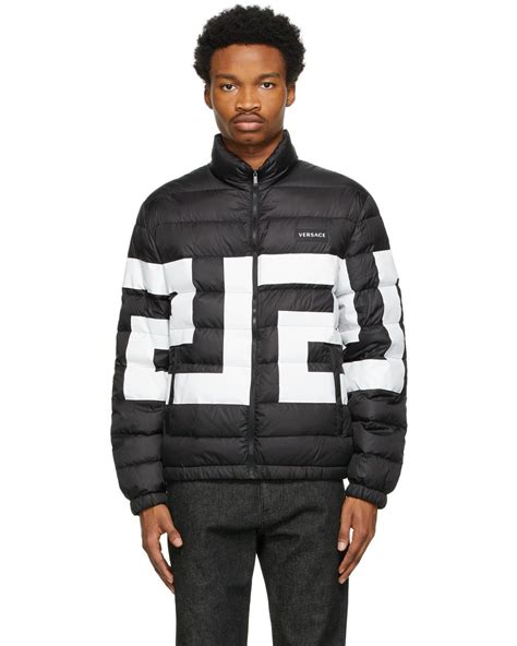 versace la greca jacket|Versace La Greca Puffer Jacket for Men .